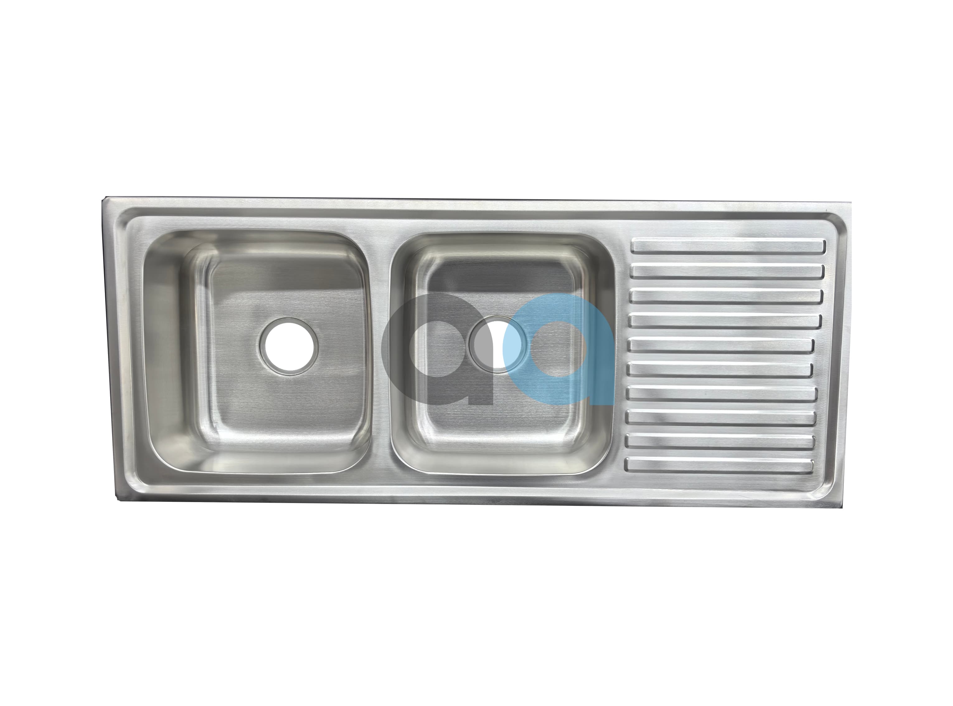 Valora Double Kitchen Sink 1200mm - Brushed Stainless Steel product image 1
